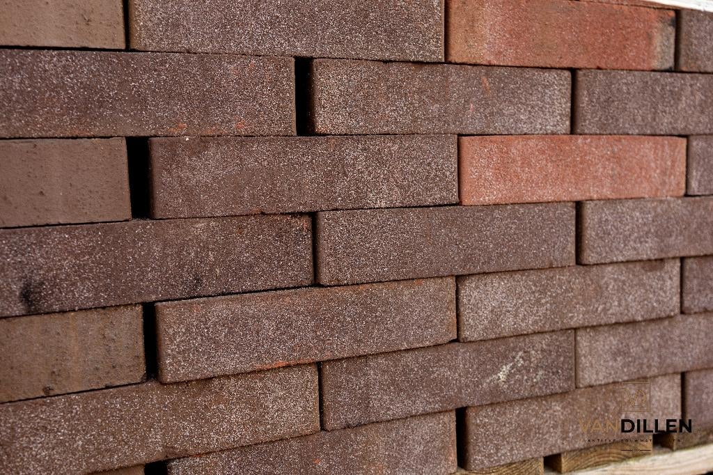 Gemêleerde bakstenen paars / rood bezand 100M2 21 x 4.7, Doe-het-zelf en Verbouw, Metselstenen, Ophalen, Nieuw, Bakstenen