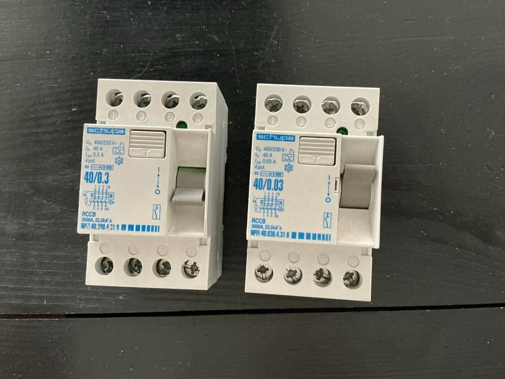 Schupa NPFI 40.300.4.31 B Aardlekschakelaar 40A 300mA, Ophalen of Verzenden, Zo goed als nieuw, Overige typen