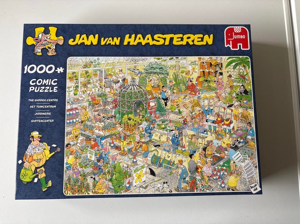 Jan van Haasteren Tuincentrum 1000 stukjes, Ophalen of Verzenden, 500 t/m 1500 stukjes, Zo goed als nieuw