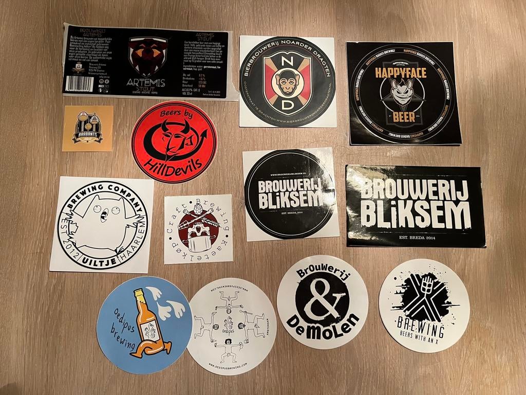 Stickers kleine Nederlandse brouwerijen, Verzamelen, Biermerken, Ophalen of Verzenden, Zo goed als nieuw, Overige merken