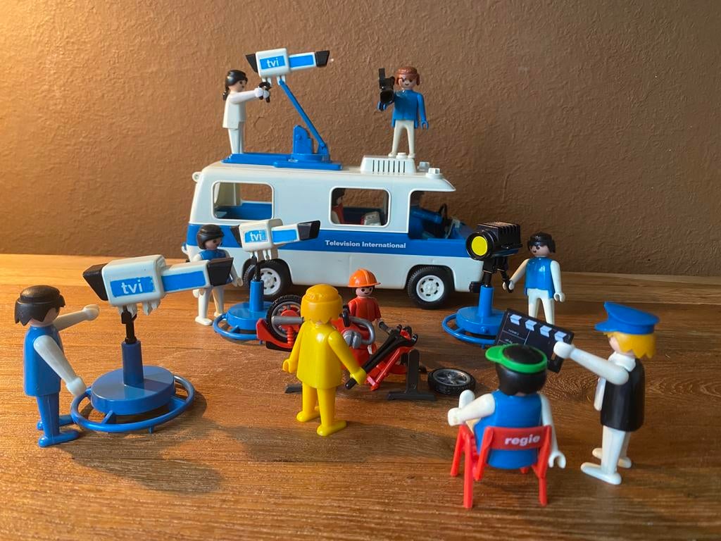 Vintage tv/camera ploeg playmobil, Kinderen en Baby's, Speelgoed | Playmobil, Ophalen of Verzenden, Gebruikt