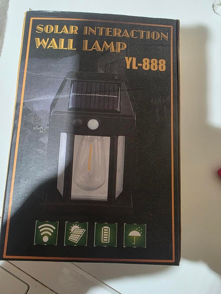 Solar Wandlamp YL-888 met Bewegingssensor, Tuin en Terras, Buitenverlichting, Ophalen, Zonne-energie, Kunststof, Led
