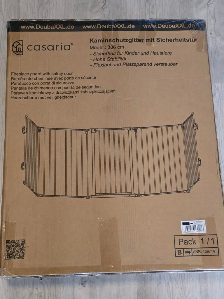 Nieuw Casaria haardscherm / veiligheidshek met deur (306 cm), Overige typen, Nieuw, Ophalen of Verzenden, 115 cm of meer