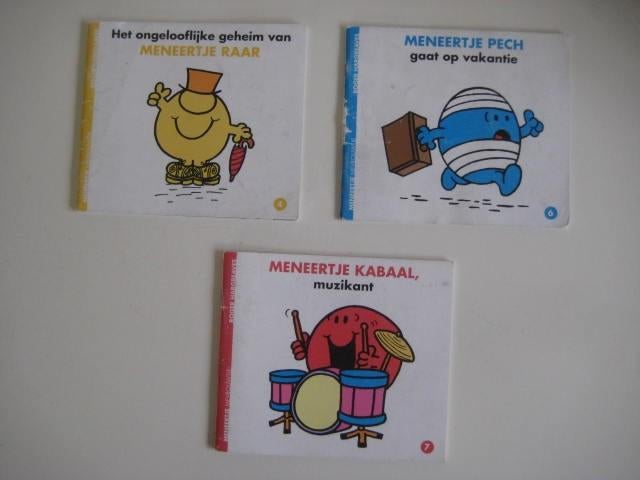 Meneertje  boekjes Kabaal Raar Pech Roger hargreaves 3 stuks, Ophalen of Verzenden, Gelezen, Fictie algemeen