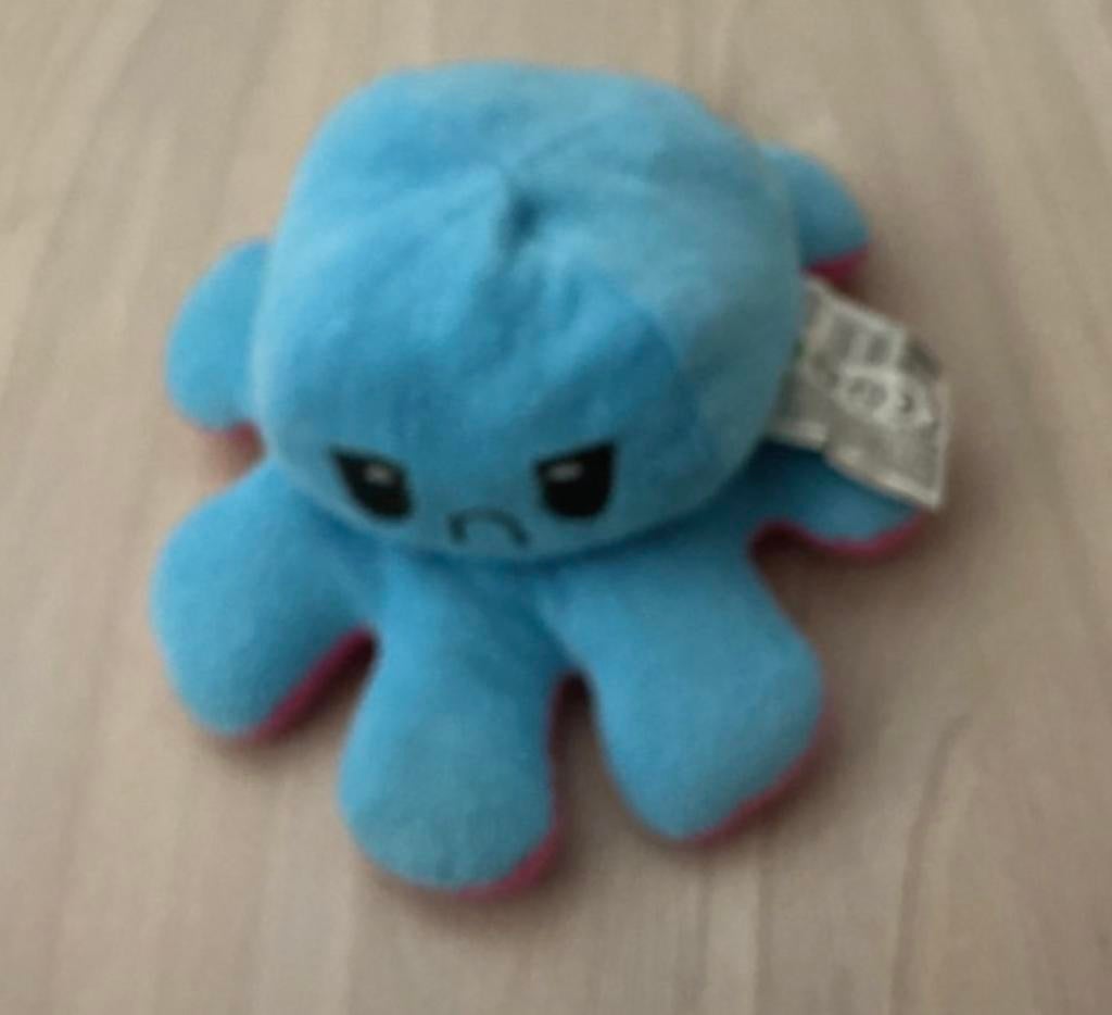 Omkeerbare octopus knuffel roze/blauw, Ophalen of Verzenden, Nieuw, Overige typen