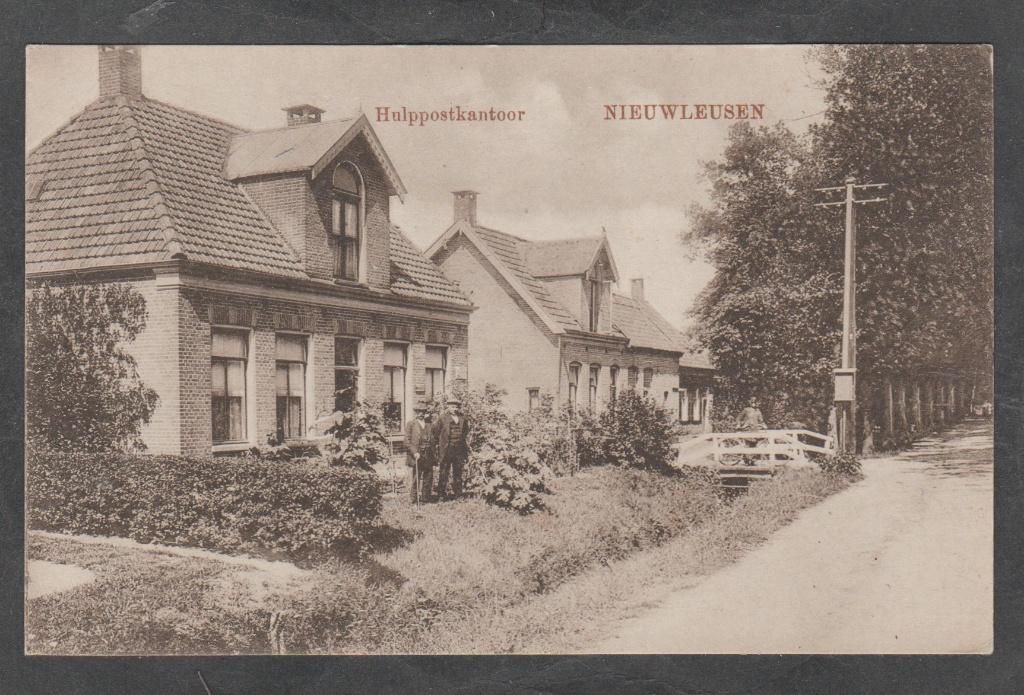 nieuw leusden  hulppostkantoor, Verzamelen, Ansichtkaarten | Nederland, Verzenden, 1920 tot 1940, Ongelopen, Overijssel