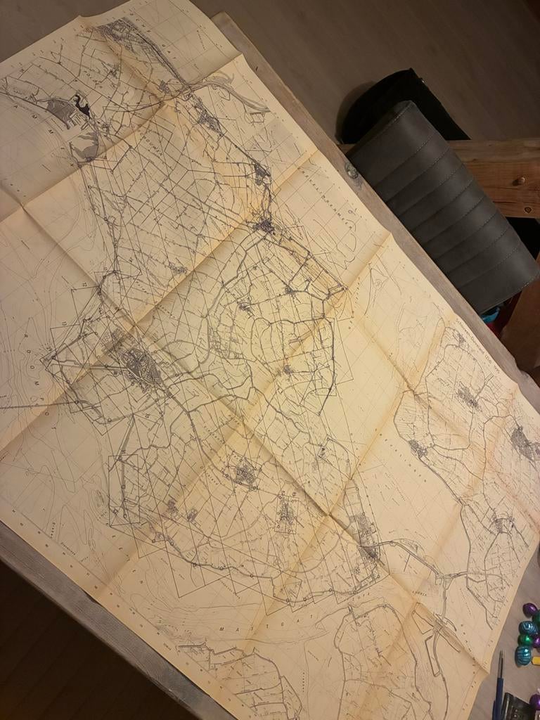 Kaart zeeland - schrouwen duivenland, Ophalen, 1800 tot 2000, Nederland, Landkaart