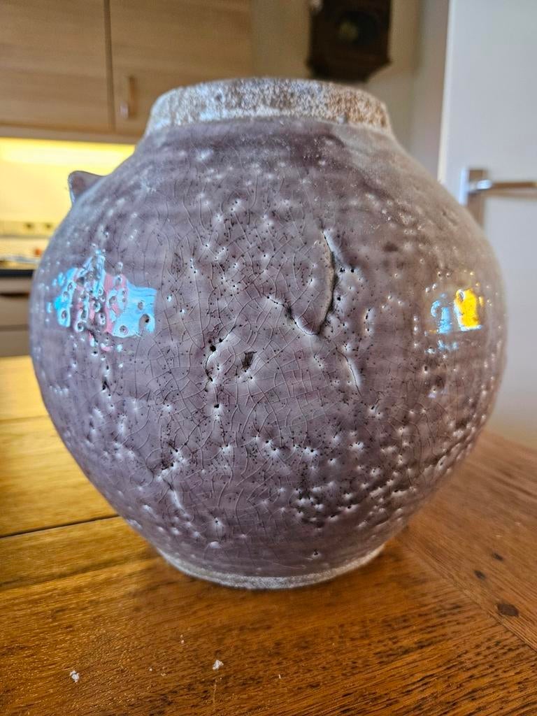 Mooie grote zware vaas, Ophalen, Overige kleuren, Minder dan 50 cm, Glas