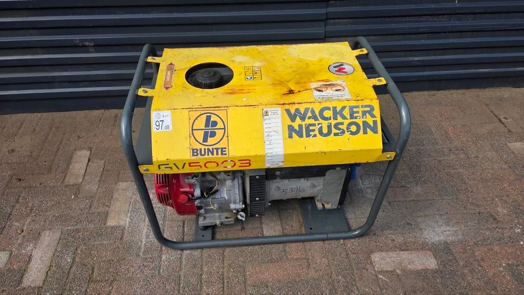 Wacker neuson generator/aggregaat, Ophalen of Verzenden, Benzine