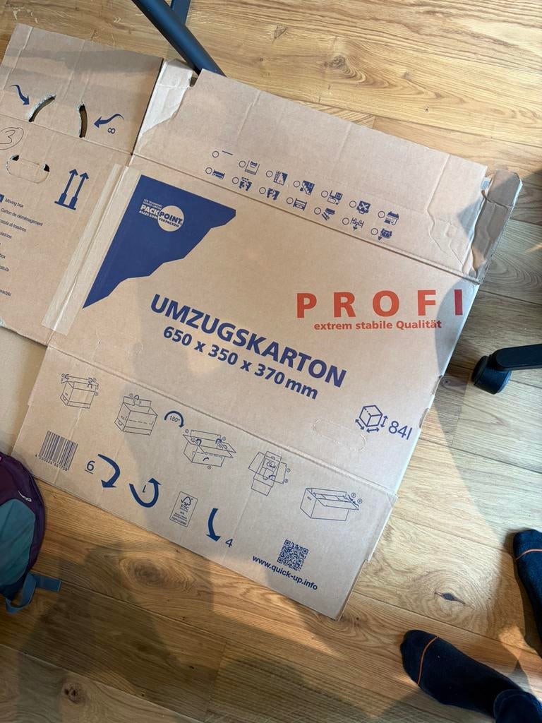 Verhuisdoos, Doe-het-zelf en Verbouw, Kratten en Dozen, Ophalen, Opvouwbaar, 50 tot 75 cm, Minder dan 40 cm