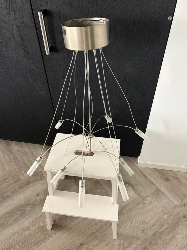 Halogeen design hanglamp modern, Modern design, 50 tot 75 cm, Ophalen of Verzenden, Zo goed als nieuw