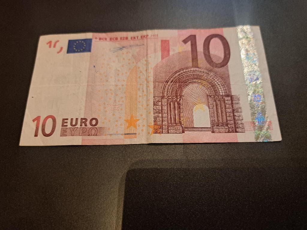 2002 Ierland 10 euro 1e serie Duisenberg code K003, Postzegels en Munten, Bankbiljetten | Europa | Eurobiljetten, Los biljet, Ierland