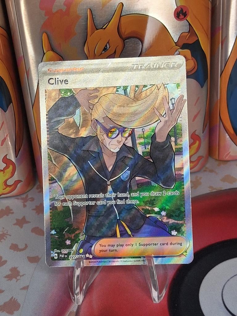 Pokémon kaart Clive 227/197 paldean fates, Ophalen of Verzenden, Foil