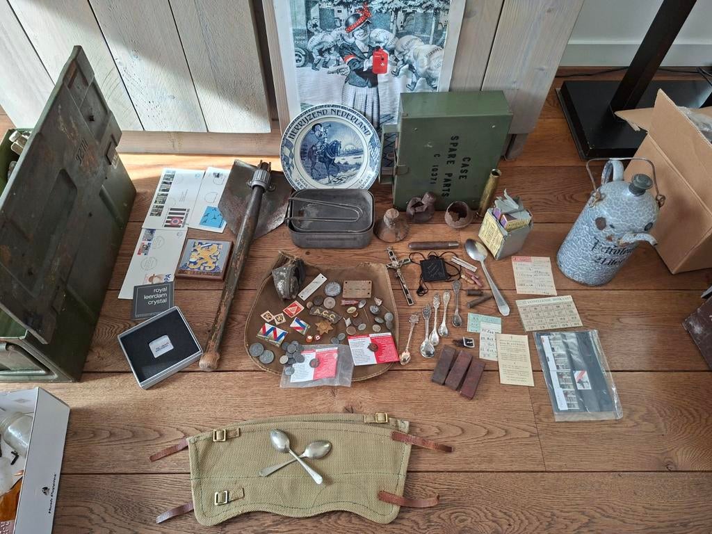 Partij WO2 Engels, Duits, bevrijding, Amerikaans, bezetting, Verzamelen, Ophalen of Verzenden, Landmacht, Duitsland, Lintje, Medaille of Wings