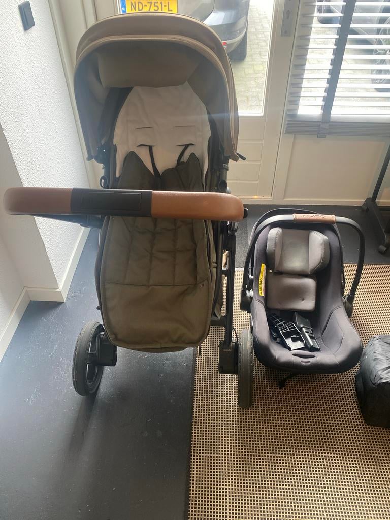 Dubatti kinderwagen + reiswieg met Maxi-Cosi en adapters, Gebruikt, Combiwagen, Met autostoeltje, Ophalen