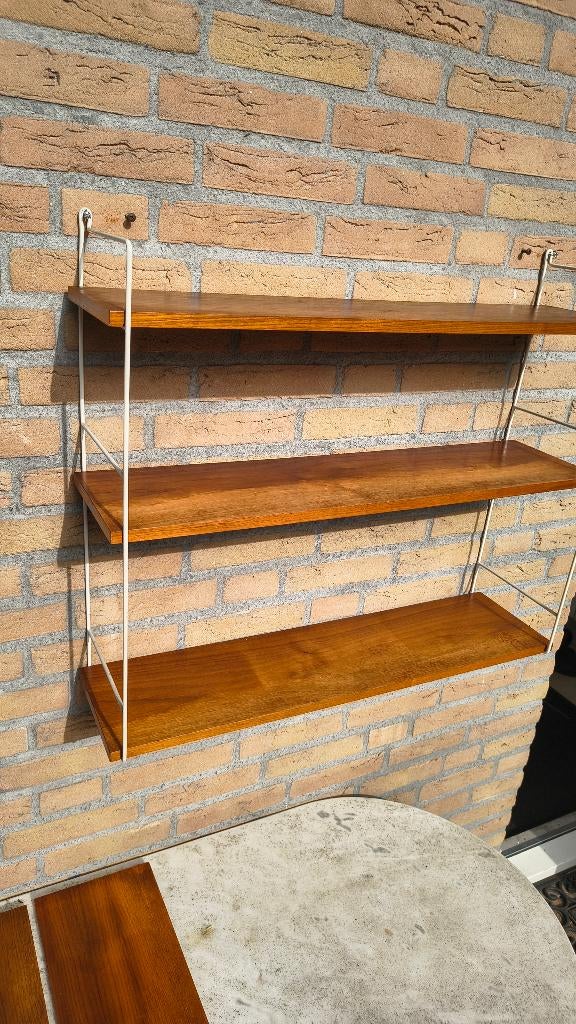 Vintage teak boekenrek string, Ophalen, Gebruikt, Nvt, Nvt