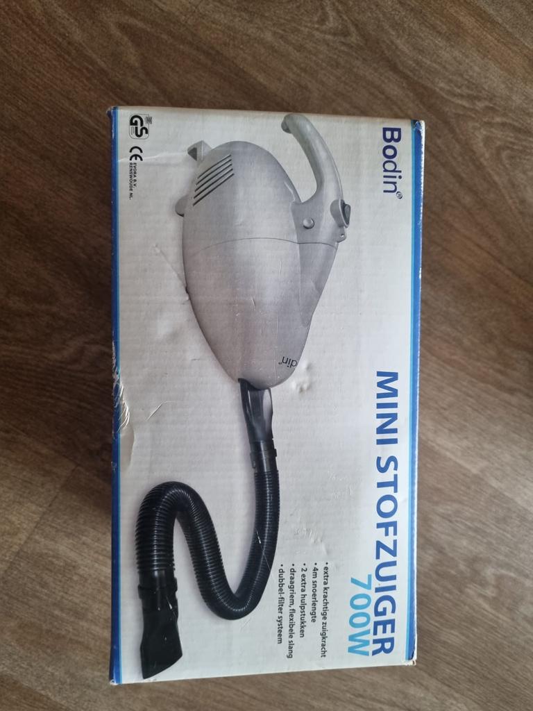 Bodin 700W Mini Stofzuiger met Draagriem en Flexibele Slang, Ophalen, Nieuw