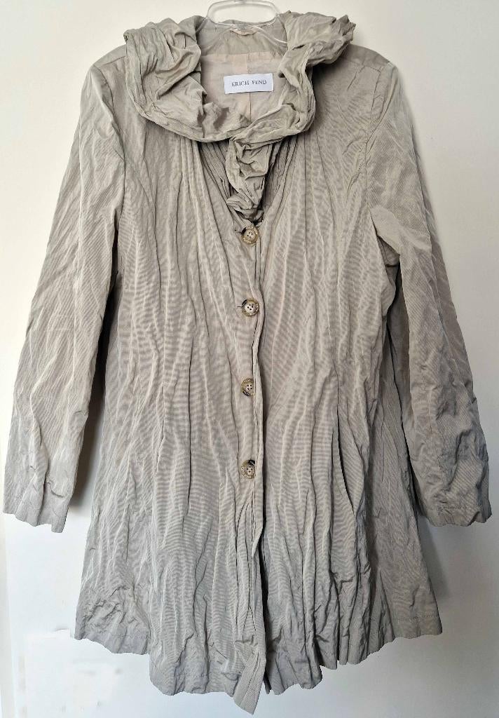 Prachtige Erich Fend jas, L, zandkleur! Nieuwstaat!, Erich Fendt, Beige, Maat 42/44 (L), Ophalen of Verzenden