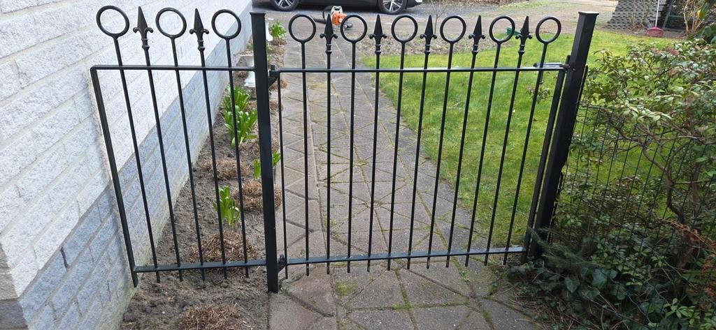 IJzeren tuinhekje met poort - Prima staat, Ophalen, Met poort, Zo goed als nieuw, Tuinhek
