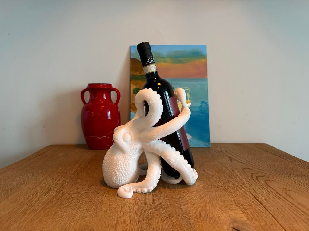 Unieke Wijnfles Houder Octupus - Decoratief en Functioneel, Overige materialen, Nieuw, Ophalen of Verzenden, Minder dan 5 flessen