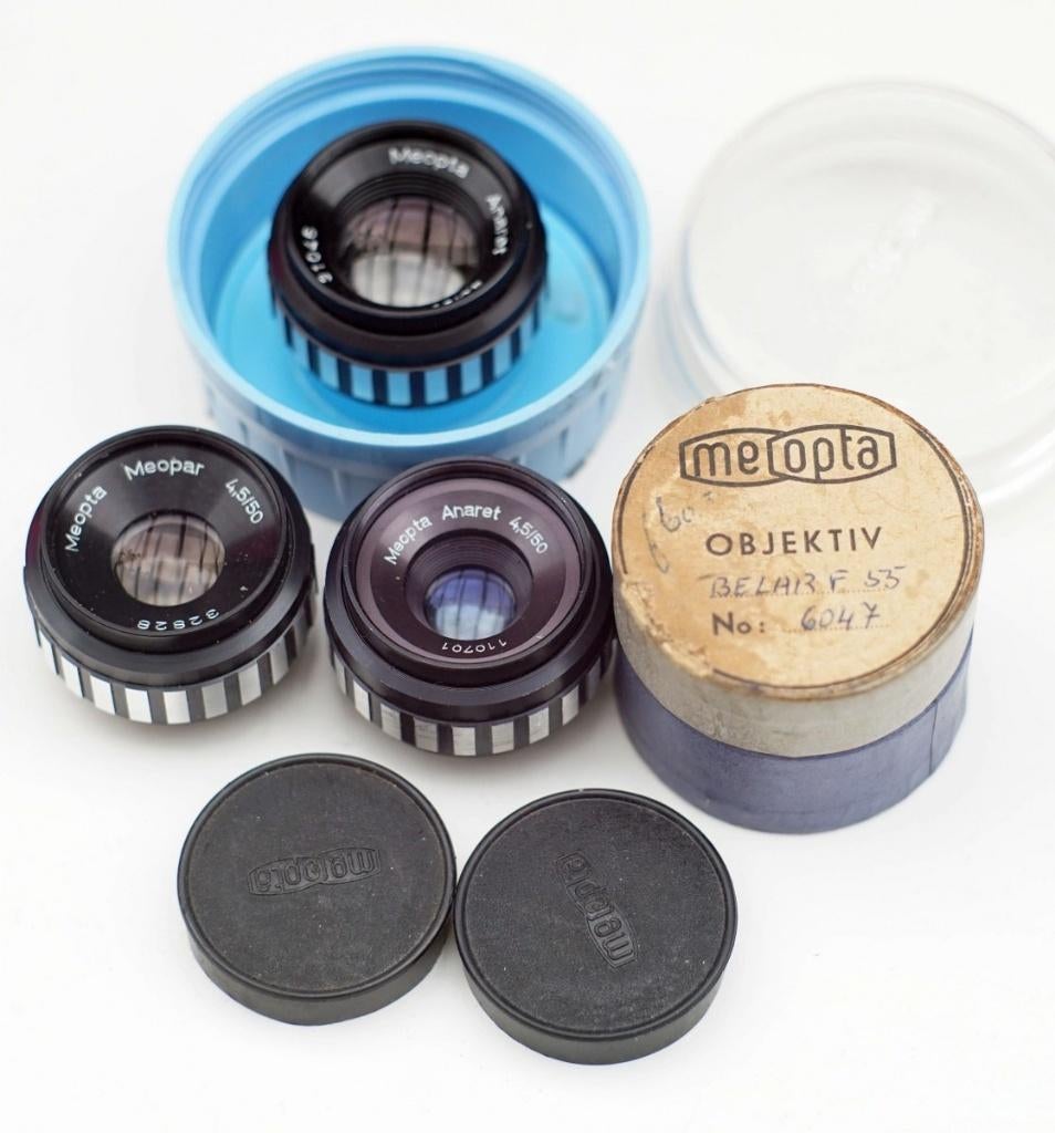 MEOPTA enlarger OBJECTIV (o.a. Anaret en Meopar) 3 stuks, Ophalen of Verzenden