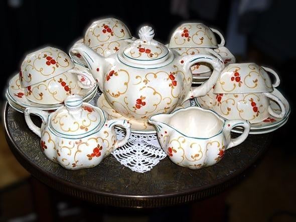 Antiek theeservies van DITMAR UHBACH, Ophalen, Keramiek, Zo goed als nieuw, Overige stijlen