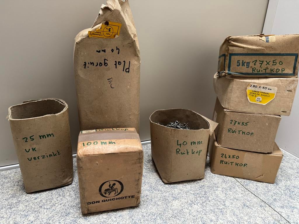 Draadnagels/Spijkers/Krammen, Ophalen, 50 tot 100 mm, Zo goed als nieuw, Spijkers