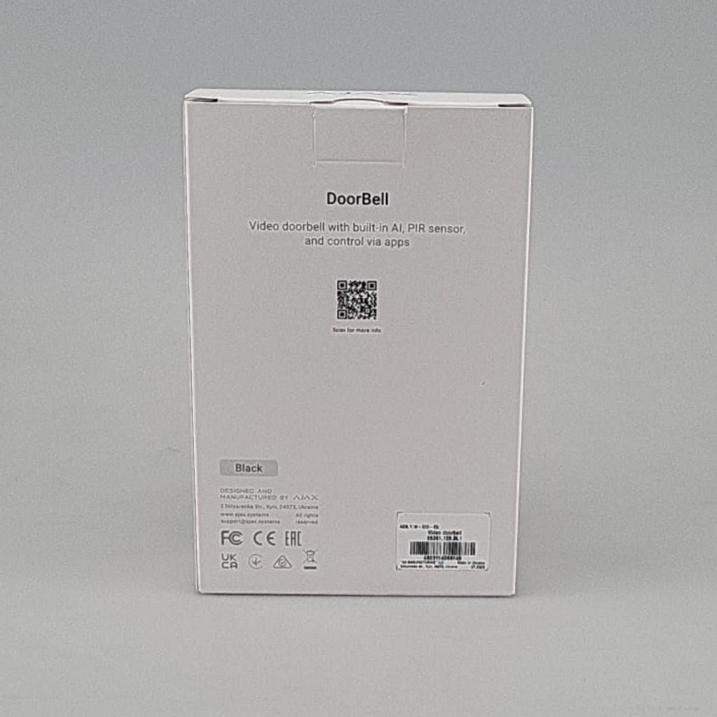 Ajax Deurbel 4MP Camera met ingebouwde AI & PIR Sensor Zwart, Flex Ltd., Nieuw, https://flex.com/contact-us, Nobelstraat 10, 5807 GA Oostrum LB, Limburg, Nederland