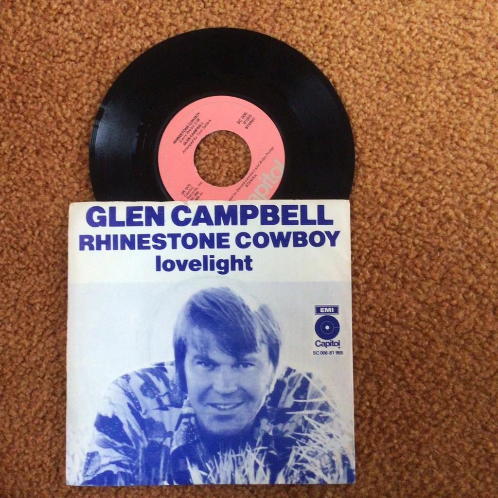 Glen Campbell - rinestone cowboy, Cd's en Dvd's, Vinyl Singles, Ophalen of Verzenden