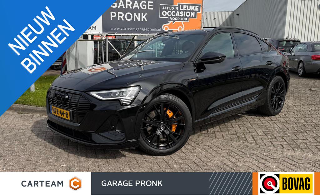 Audi e-tron Sportback 55 quattro 3x S-Line 95 kWh CARPLAY/AC, Zwart, 95 kWh, Zwart, Leder
