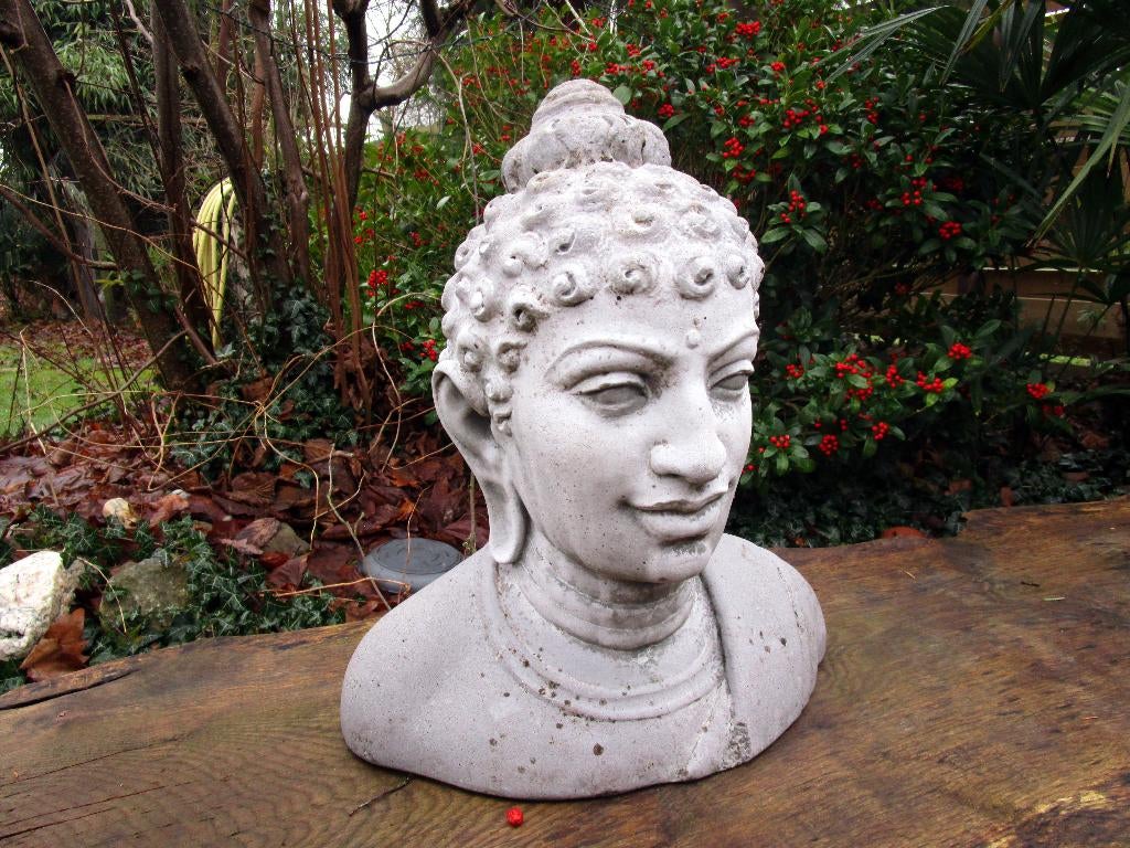 Tuinbeeld Boeddha, Tuin en Terras, Ophalen, Zo goed als nieuw, Beton, Boeddhabeeld