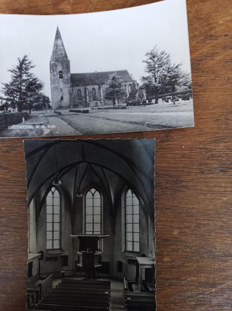 88 h.Onstwedde nh.kerk en interieur ., Verzamelen, Ansichtkaarten | Nederland, Ophalen of Verzenden, 1940 tot 1960, Noord-Holland