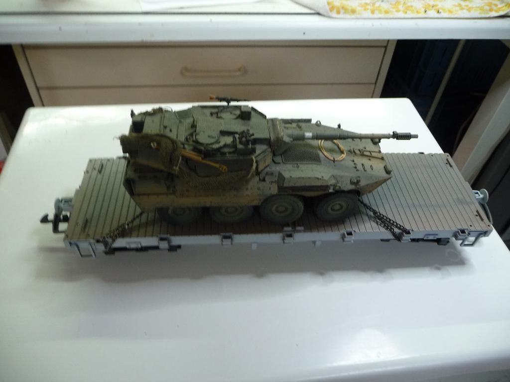 4 assige G spoorwagon legervoertuig ( rijdt op LGB), Gebruikt, Ophalen of Verzenden, LGB, Gelijkstroom