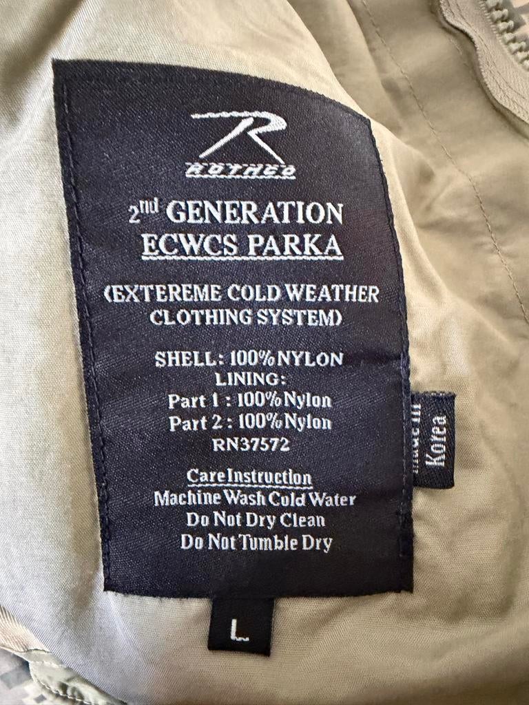 Rothco 2nd Gen ECWCS Parka Camouflage Regenjas Maat L, Ophalen of Verzenden, Gedragen, Maat 52/54 (L), Overige kleuren