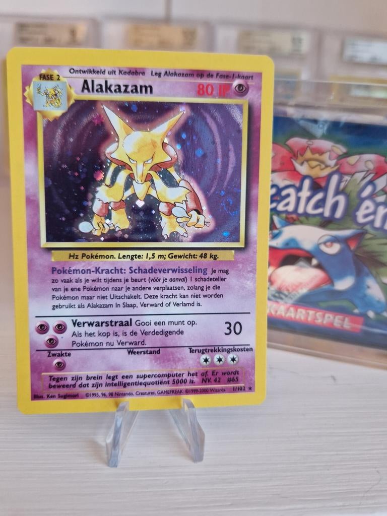 Alakazam base set, Ophalen of Verzenden, Zo goed als nieuw