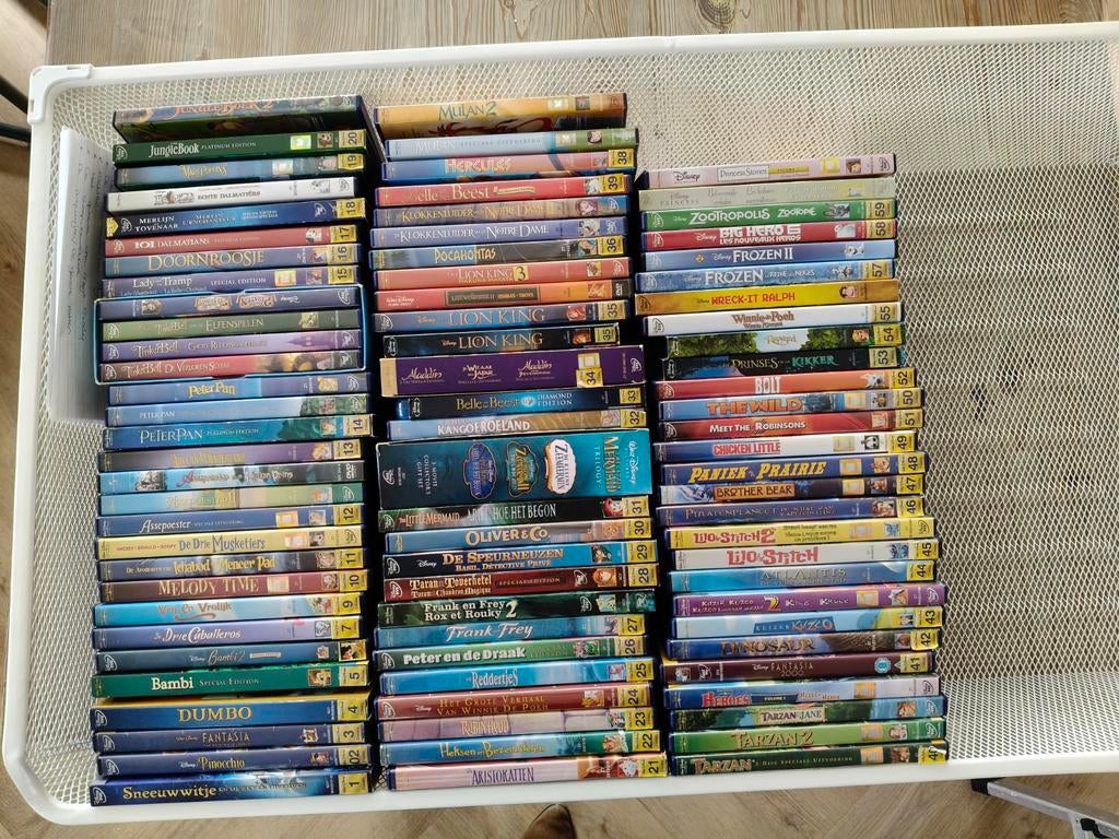 Grote Disney DVD Collectie - 89 Films voor Uren Kijkplezier!, Alle leeftijden, Ophalen of Verzenden, Zo goed als nieuw