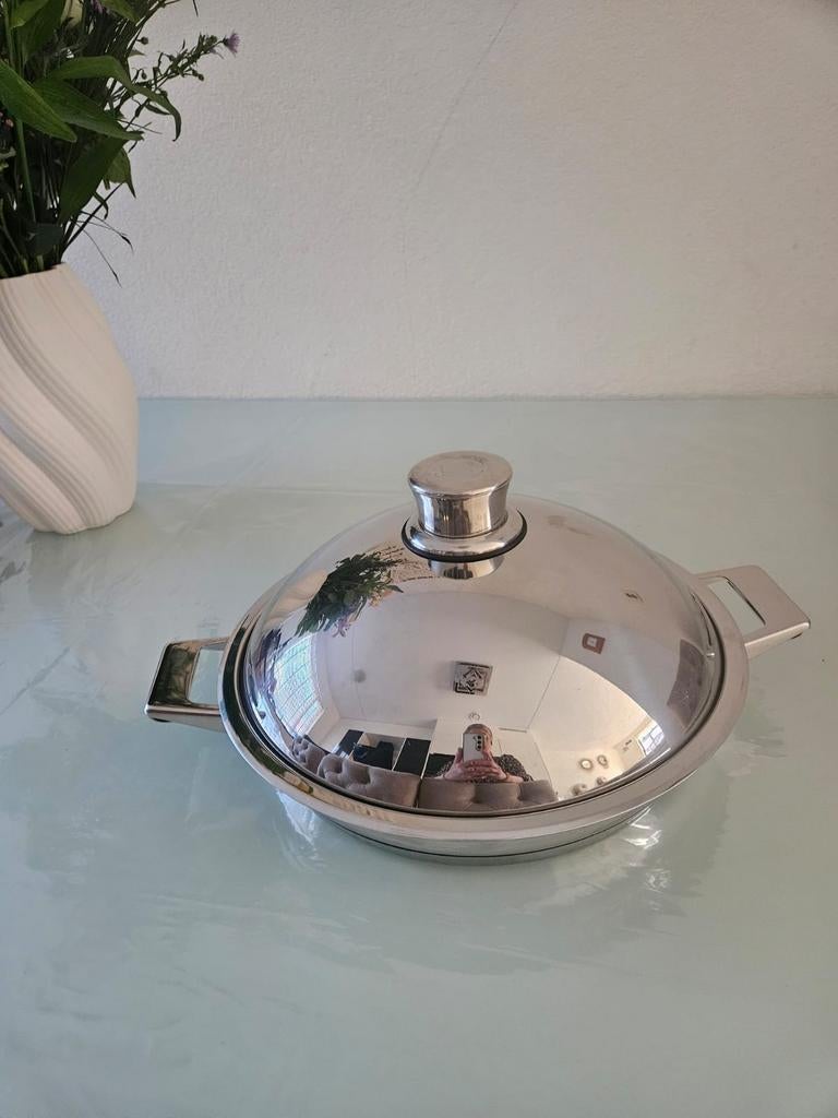 Grillpan Simtronic 28 cm, Ophalen, Zo goed als nieuw, Koekenpan of Braadpan