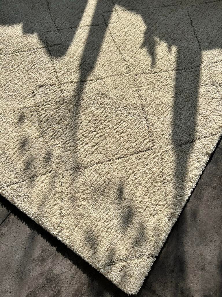 IKEA Vloerkleed Laagpolig 133x195cm, Ophalen, Gebruikt, 100 tot 150 cm, Crème