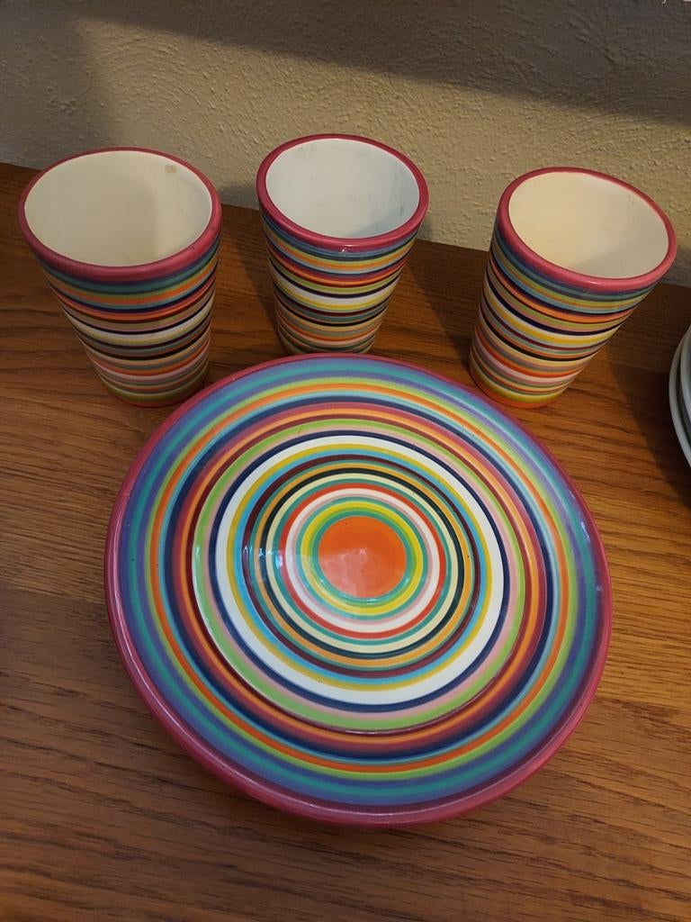 Xenos regenboog servies, Ophalen, Gebruikt, Bord(en), Overige stijlen