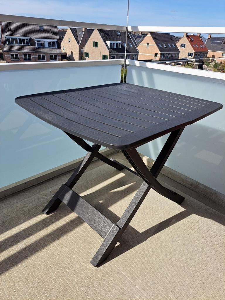Inklapbare tuintafel, Tuin en Terras, Tuintafels, Ophalen, Zo goed als nieuw, Kunststof