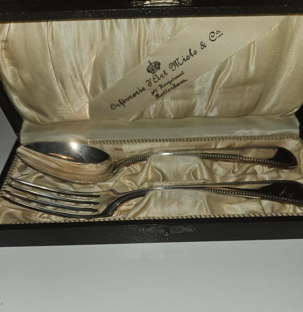 Antieke "Couvert" WMF Miele & Co. Hoogstraat Rotterdam, Antiek en Kunst, Ophalen of Verzenden