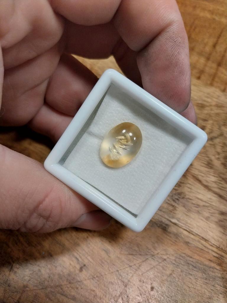 Citrien gravure edelsteen, Ophalen of Verzenden, Zo goed als nieuw