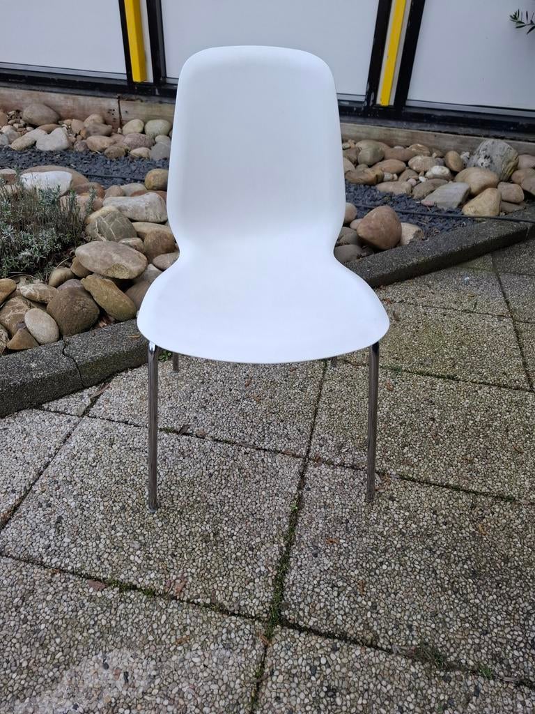 IKEA BRORINGE Stoelen - Wit met metalen poten, Ophalen, Modern, Scandinavisch, Wit, Zo goed als nieuw