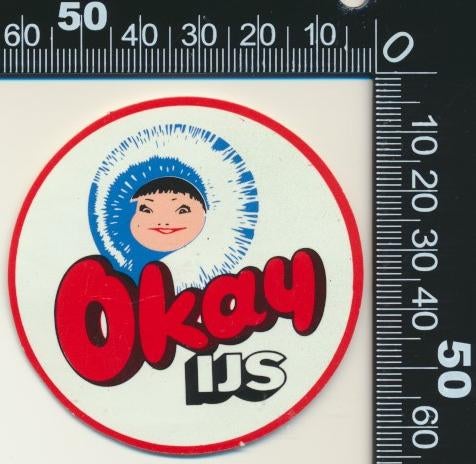 Sticker: Okay IJs (2), Ophalen of Verzenden, Zo goed als nieuw, Bedrijf of Vereniging
