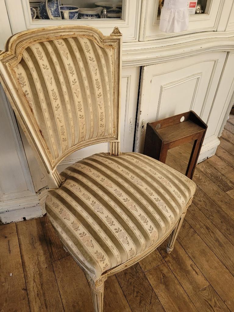 Zeer oude Franse boudoir stoel bureau stoel, Ophalen, Heikant 21 Kaatsheuvel, Overige kleuren, Belle Vieille Brocante