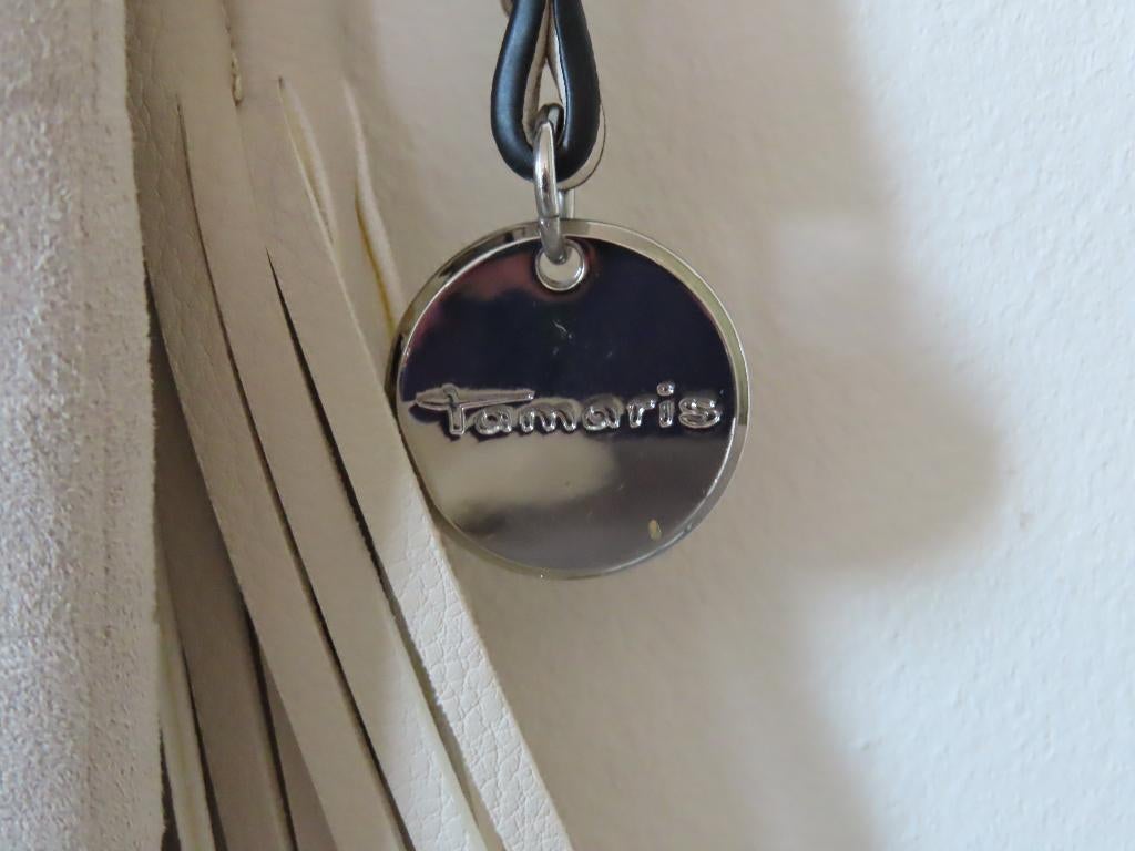 TAMARIS Prachtige Beige Hand/Schoudertas Met Blokjeseffect, Ophalen of Verzenden, Zo goed als nieuw, Beige, Overige merken