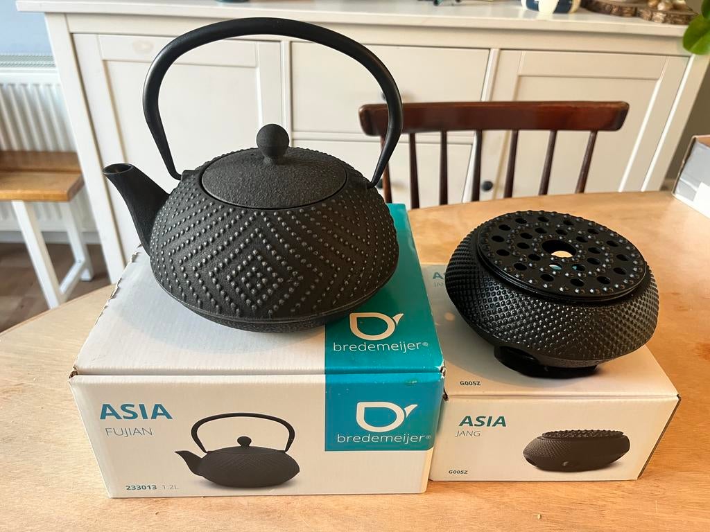 Bredemeijer theepot en theelichthouder asia, Huis en Inrichting, Keuken | Keukenbenodigdheden, Zo goed als nieuw, Ophalen of Verzenden
