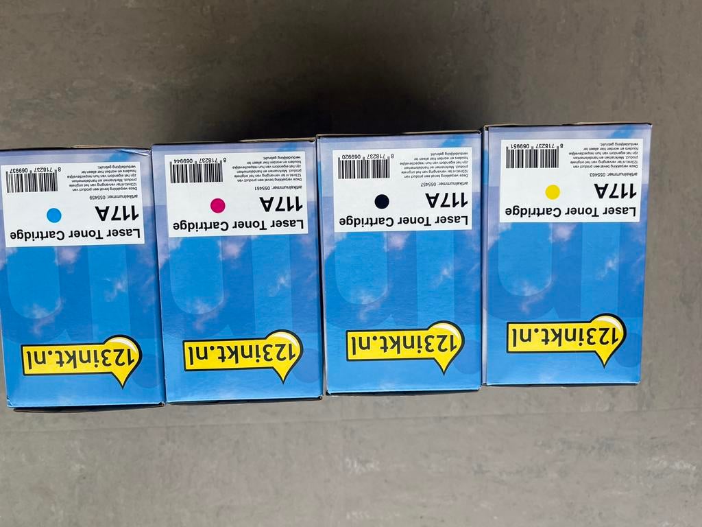 123inkt Laser Toner Cartridge 117A (4 kleuren), Ophalen of Verzenden, Nieuw, Toner, 123 inkt