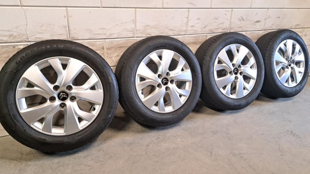 Lichtmetalen velgen C4 Grand Picasso Berlingo 308 205/60/16, Auto-onderdelen, Banden en Velgen, Gebruikt, 16 inch, Banden en Velgen