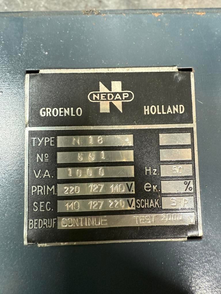 Trafo, omvormer. 220volt 110 volt. Koper transformator, Ophalen, Gebruikt, Koper of Messing